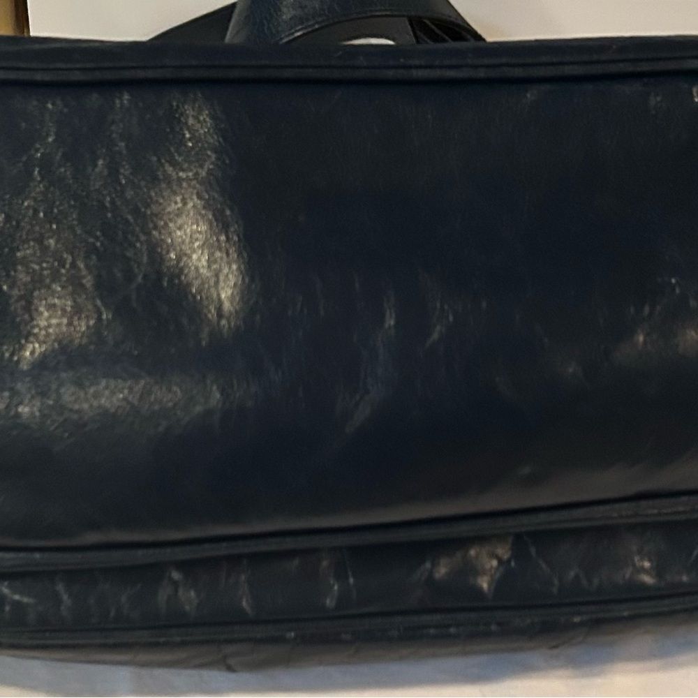 Marc Jacobs blue Leather Shoulder Bag structured Tote - Picture 10 of 12